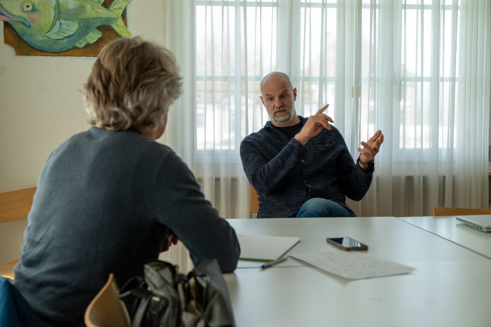 Reichert beim Interviewtermin für diesen Blog in der JVA Hindelbank 